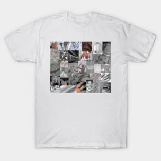 silver aesthetic collage T-Shirt